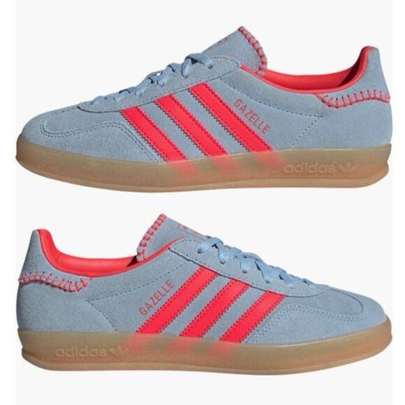 adidas Shoes - Adidas Gazelle Indoor Women’s Sneakers Red/Blue Gum Sole Size 6 NEW w/ Tags